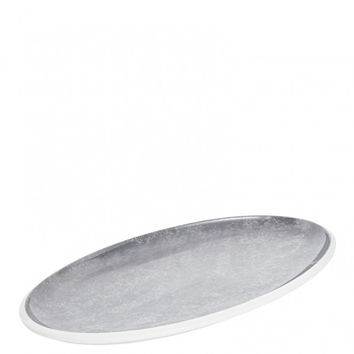 SYNERGY Platte oval 33 x 22 cm Concrete