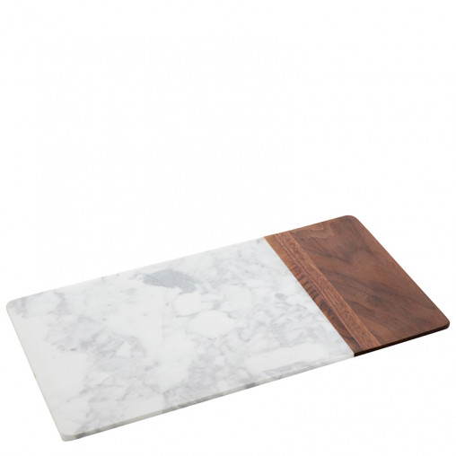 Platte Marmor/Holz rechteckig 38,1x20x1,5 cm