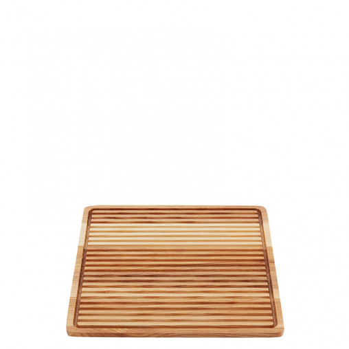 Brotschneidebrett Holz (Esche) quadratisch 25x25 cm