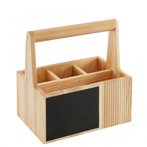 Besteckbox 15x22x23 cm mit Griff Holz (Esche)